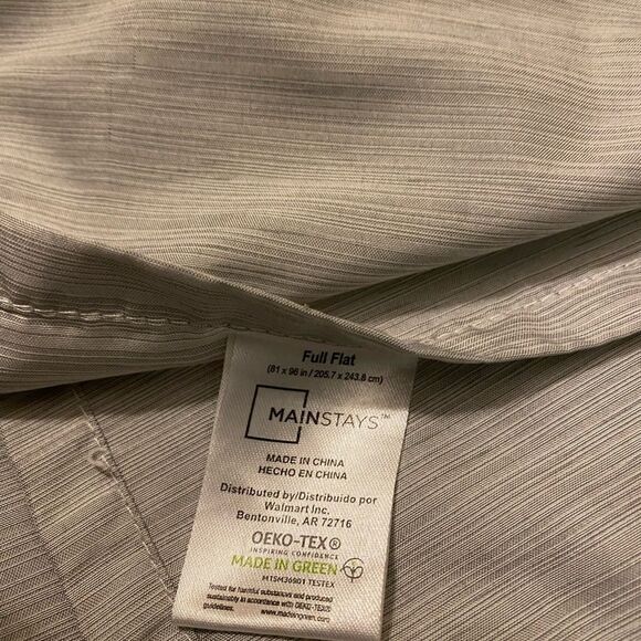 Mainstays Grey/Silver Shimmer Bed Sheet Set - Picture 3 of 6